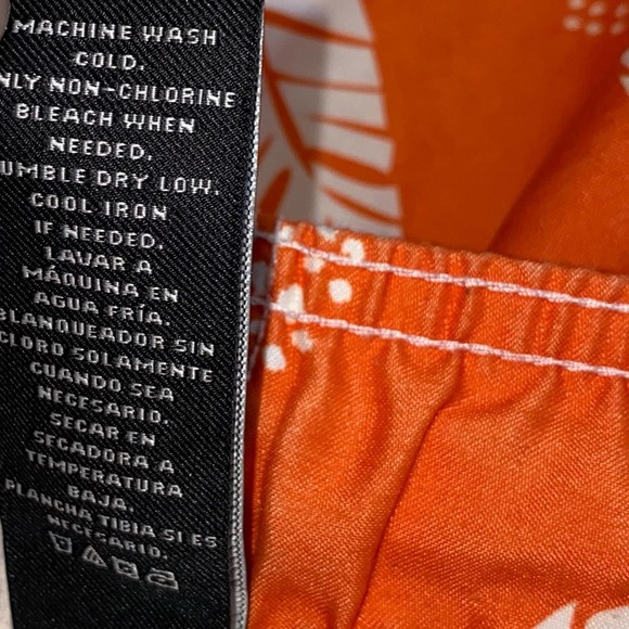 OP Orange & White Tropical Swim Trunks - Picture 5 of 6